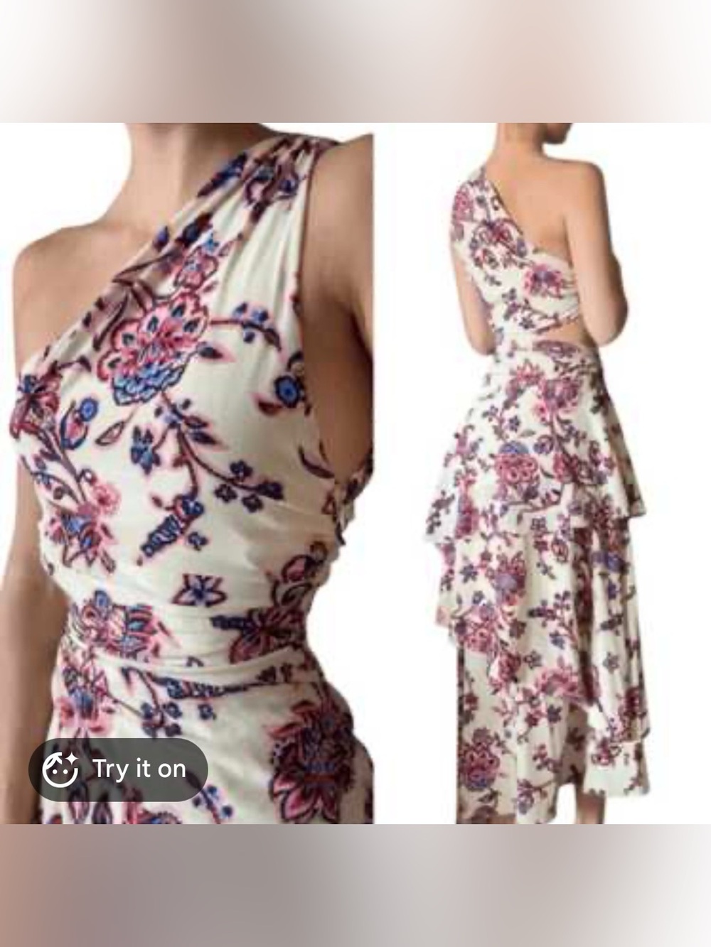 A.L.C. Perry Womens Floral Print Silk Midi Dress In Multi